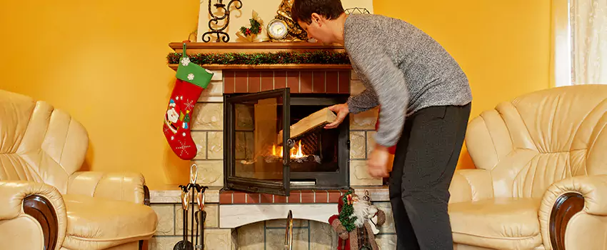 Rusted Metal Fireplace Restoration in Oak Harbor, Washington